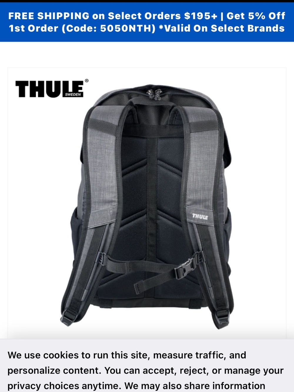 Thule gray computer backpack - Picture 8 of 10